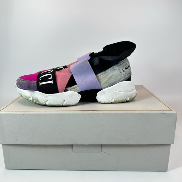 Emilio Pucci Pink and Purple City Up Sneakers - Picture 3 of 8